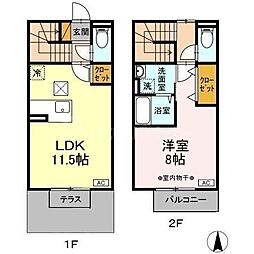 クレストスクエアE 2階