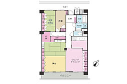 本厚木パーク・ファミリア 3LDKの間取図画像