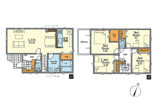 LDK21.5帖のリビングイン階段!
