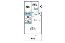 鎌倉手広ダイヤハイツ 2LDKの間取図画像