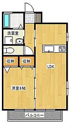 ヴィレッジ本郷2 1LDKの間取図画像