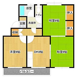 べるハウス 3DKの間取図画像