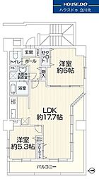 ドミール八王子　706号室 2LDKの間取り