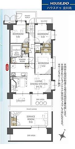 間取り ドラゴンマンション立川壱番館　103号室 1階/-