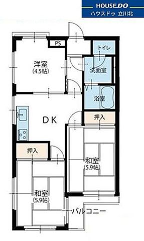 間取り スカイハイムパピヨン　105号室 1階/-