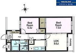 GSハイム武蔵野台　403号室 2LDKの間取り