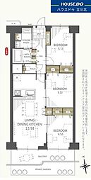 コープ野村府中是政 3LDKの間取図画像