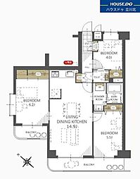 キャッスル昭島 3LDKの間取図画像
