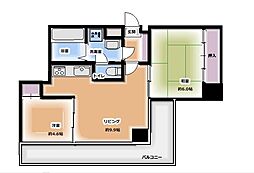 マートルコート調布3 2DKの間取図画像