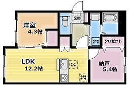 ダイヤコート 1SLDKの間取図画像