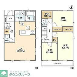 JR埼京線 南与野駅 バス10分 埼玉大学下車 徒歩13分の賃貸一戸建て 3SLDKの間取り