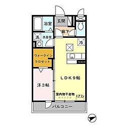 JR埼京線 中浦和駅 徒歩6分の賃貸アパート 1階1LDKの間取り