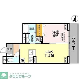 湘南新宿ライン宇須 土呂駅 徒歩7分の賃貸アパート 2階1LDKの間取り