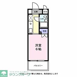 JR京浜東北・根岸線 与野駅 徒歩7分の賃貸マンション 3階1Kの間取り