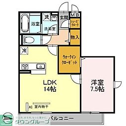 JR埼京線 大宮駅 バス18分 五味貝戸下車 徒歩4分の賃貸アパート 3階1LDKの間取り