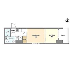 JR埼京線 大宮駅 徒歩7分の賃貸マンション 10階2Kの間取り