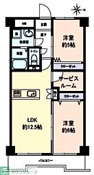 グランドシティ大宮WESTTOWER 2SLDKの間取図画像
