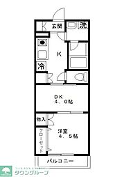 日神デュオステージ大宮浅間町 1DKの間取図画像