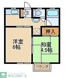 コーポ荒井 2Kの間取図画像