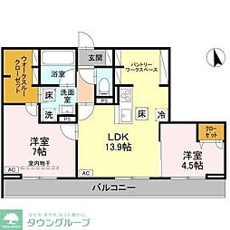 アーバンパレス21 2LDKの間取図画像