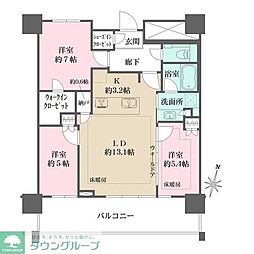 URAWA THE TOWER 3LDKの間取図画像
