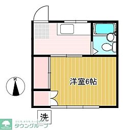ブライズ1 1Kの間取図画像