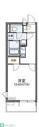 レオネクストさく2 1Kの間取図画像