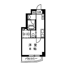 COOPハウス未来館 1Kの間取図画像