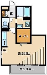 パピリオ 2LDKの間取図画像