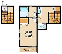 ボナール中浦和A 1Kの間取図画像