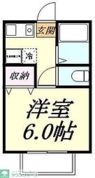 フローラ花俣 1Kの間取図画像