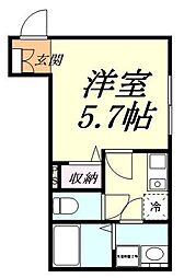 仮)エミネックス与野本町 1Kの間取図画像