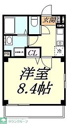 エミネックス新中里A棟 1Kの間取図画像