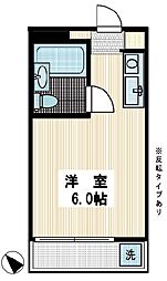 サンフラット ワンルームの間取図画像