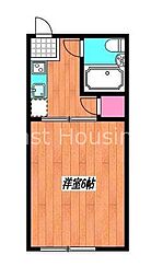 JR中央線 吉祥寺駅 徒歩9分の賃貸アパート 1階1Kの間取り