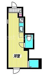 東京メトロ丸ノ内線 新高円寺駅 徒歩7分の賃貸アパート 1階ワンルームの間取り