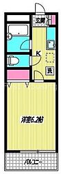 西武新宿線 鷺ノ宮駅 徒歩11分の賃貸アパート 1階1Kの間取り