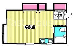 JR中央線 荻窪駅 徒歩6分の賃貸アパート 2階ワンルームの間取り