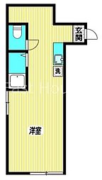 JR中央線 荻窪駅 徒歩12分の賃貸アパート 1階ワンルームの間取り
