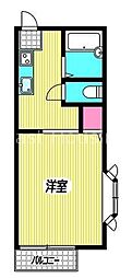 京王井の頭線 高井戸駅 徒歩9分の賃貸アパート 2階1Kの間取り