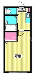 西武新宿線 鷺ノ宮駅 徒歩11分の賃貸アパート 1階1Kの間取り