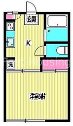 JR中央線 西荻窪駅 徒歩9分の賃貸アパート 2階1Kの間取り