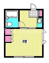 哲学堂フラッツ 1Kの間取図画像