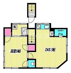 椿コーポ 1DKの間取図画像