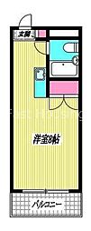 メインステージ中井駅前 ワンルームの間取図画像