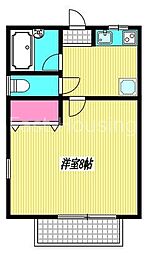 グランメール 1Kの間取図画像
