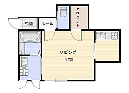 Aule I(アウレ ワン) 1Kの間取図画像