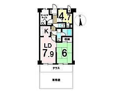 ワコーレ青梅2 2SLDKの間取図画像