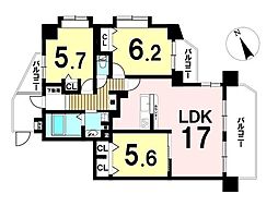 リーベスト青梅新町 3LDKの間取図画像