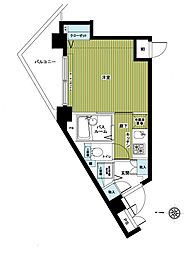 トーシンフェニックス目黒碑文谷 4階1Kの間取り